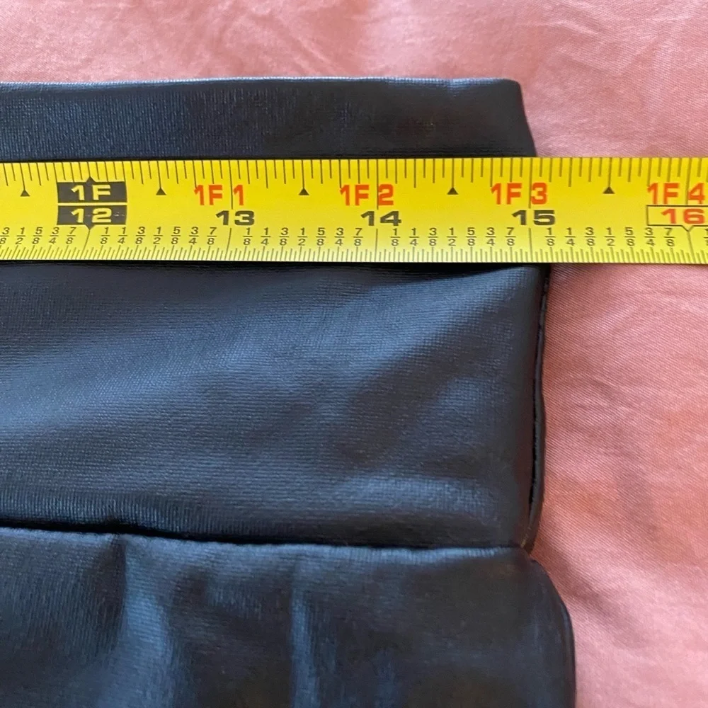 NWT Simlu Size Large Pencil Skirt Faux Leather Black Skirt